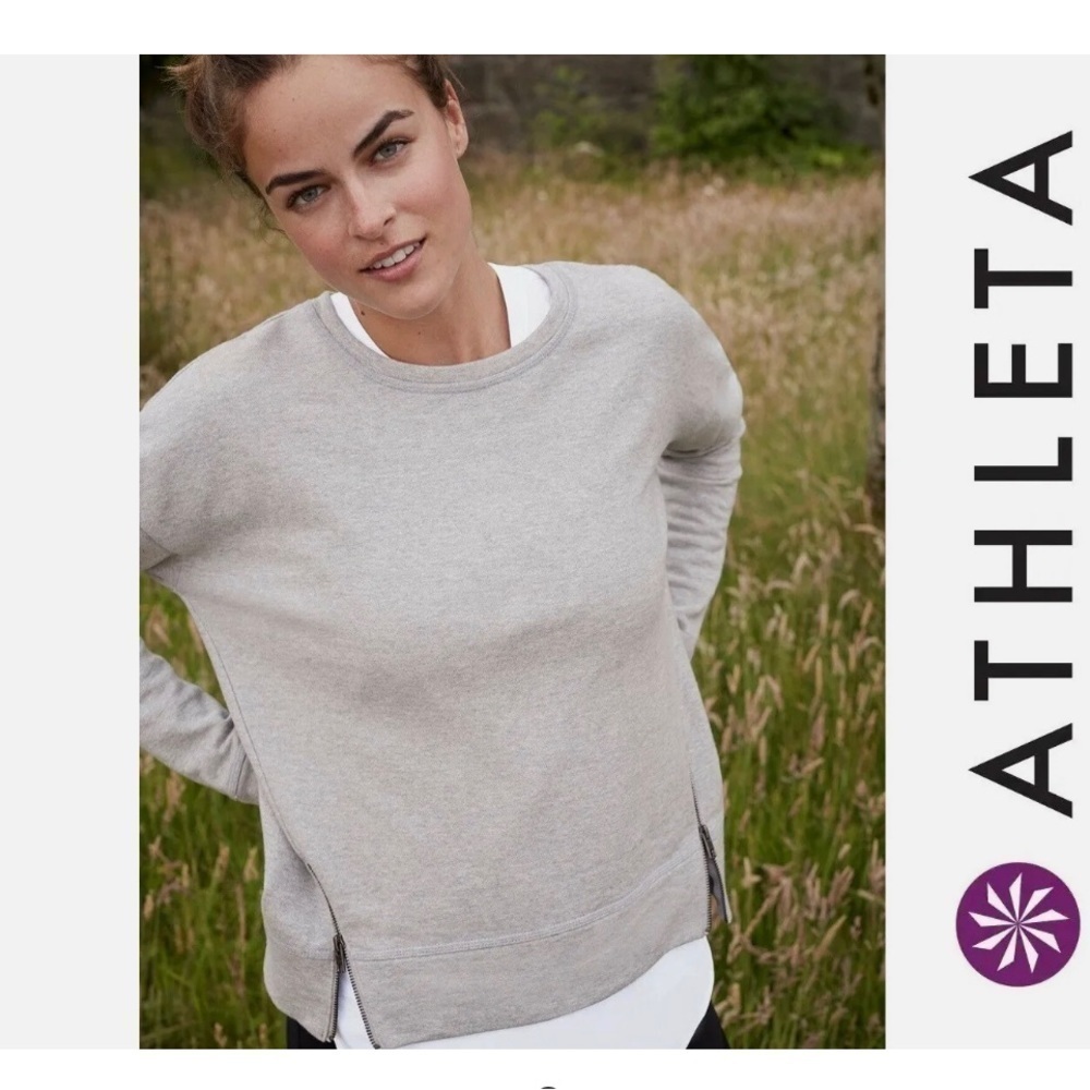 Athleta Cityscape Pullover Sweatshirt Gray Small